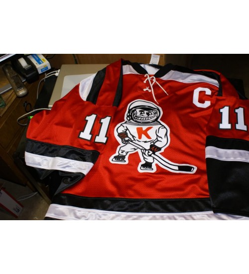 Custom ECHL Fort Wayne Komets 11 Hockey Jersey Orange